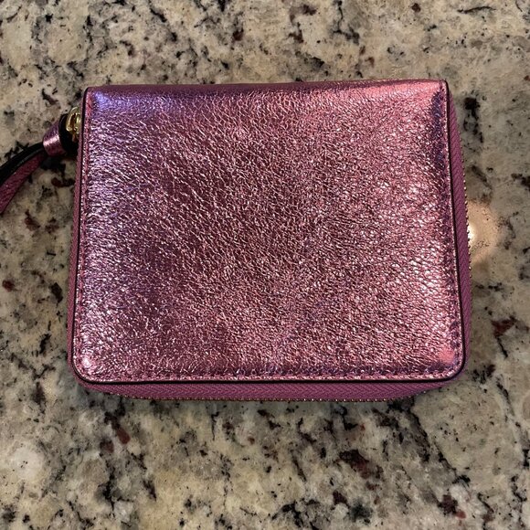 Tory Burch Crinkle Metallic Medium Wallet - Picture 8 of 11